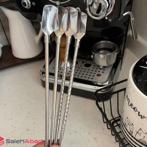 فروش عمده قاشق نی دار شربت خوری 6 عددی