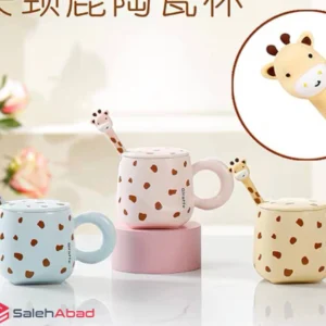 فروش عمده ماگ سرامیکی درب دار طرح زرافه