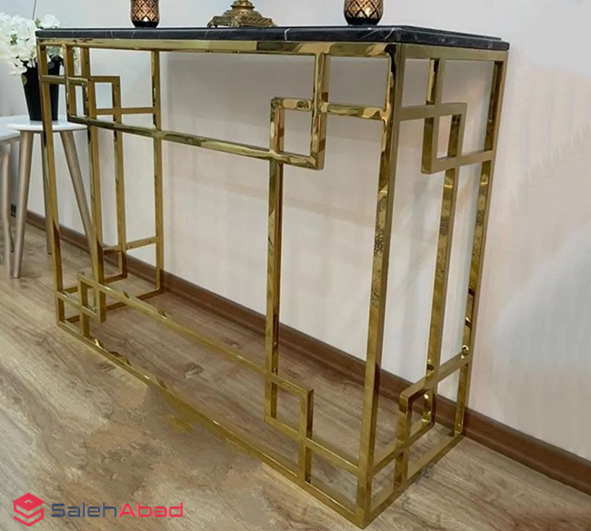 فروش عمده میز کنسول سنگی پایه استیل