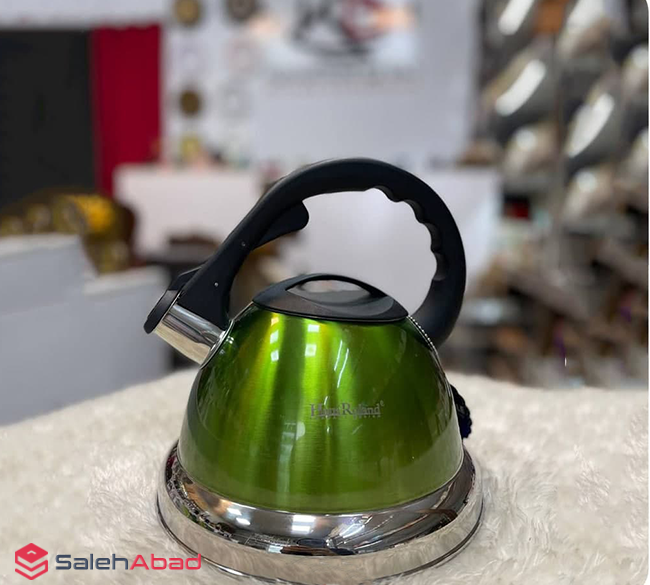 فروش عمده کتری سوتی استیل رنگی کف چدن