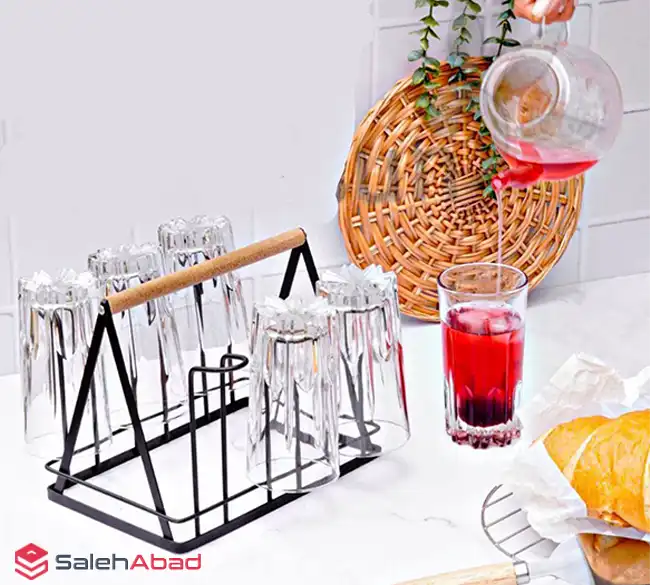 فروش عمده استند لیوان فلزی رومیزی