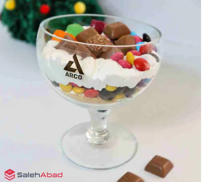 فروش عمده بستنی خوری پایه دار شیشه ای آرکو