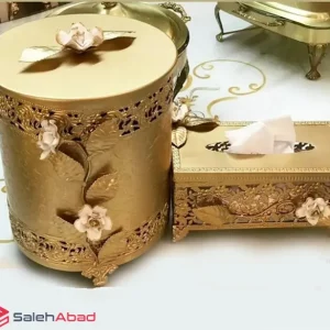 فروش عمده جا دستمال کاغذی و سطل طرح گل