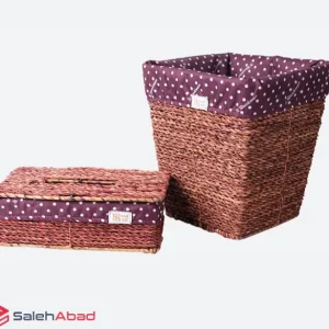 فروش عمده سطل و جا دستمال کاغذی حصیری