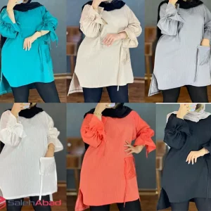 فروش عمده شومیز جلو بسته آستین کلوش