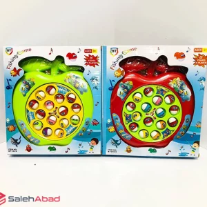 فروش عمده اسباب بازی ماهیگیری باطری خور طرح سیب