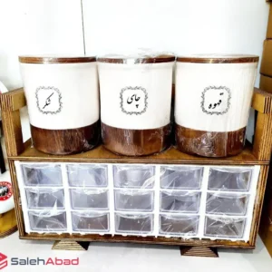 فروش عمده باکس ادویه جات کشویی 15 خانه