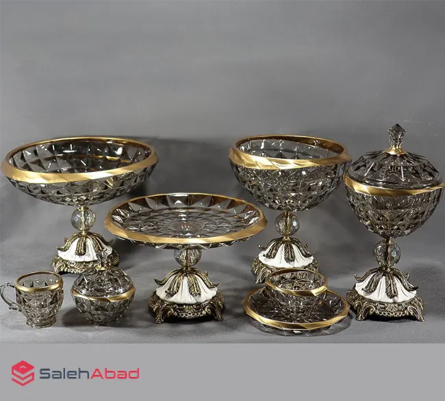 فروش عمده سرویس شامپاینی لب طلایی