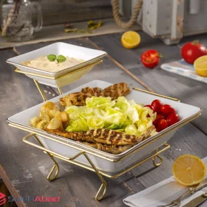 فروش عمده ظرف سالاد خوری چینی دو تکه