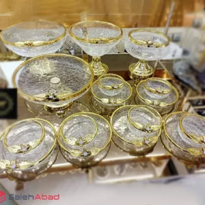 فروش عمده ظروف پذیرایی شیشه ترک 6 نفره