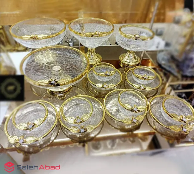 فروش عمده ظروف پذیرایی شیشه ترک 6 نفره