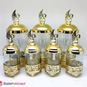 فروش عمده پاسماوری پایه دار 7 پارچه قو