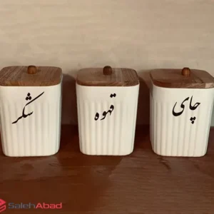 فروش عمده بانکه سرامیکی تکست دار 3 عددی