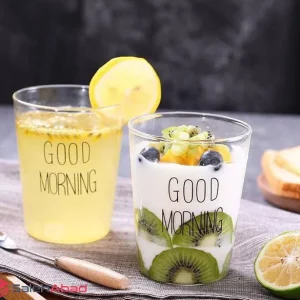 فروش عمده لیوان پیرکس بدون دسته GOOD MORNING