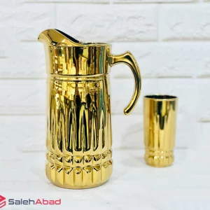 فروش عمده پارچ و لیوان طلایی نوری تازه