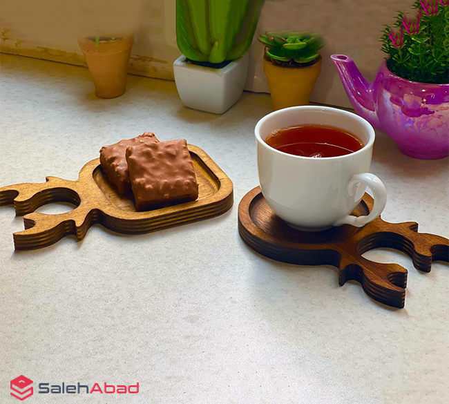 فروش عمده زیر لیوانی چوبی طرح شاخ گوزن