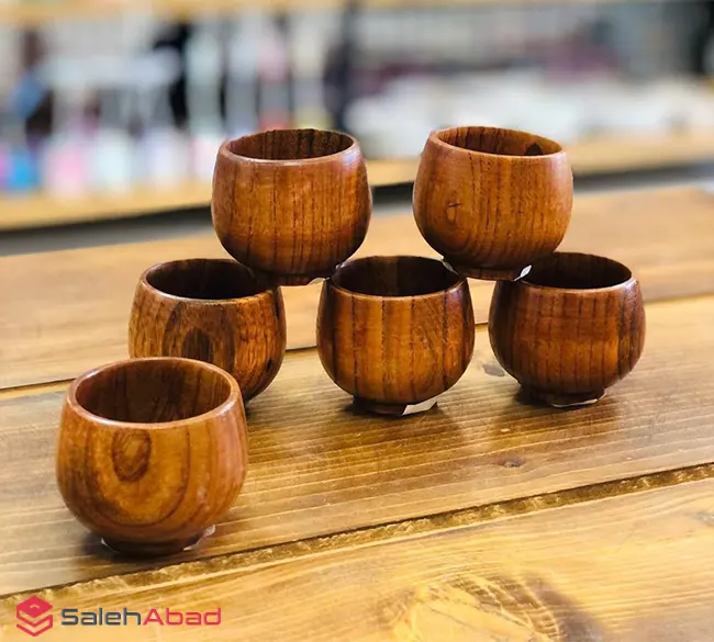 فروش عمده لیوان چوبی بدون دسته کوچک