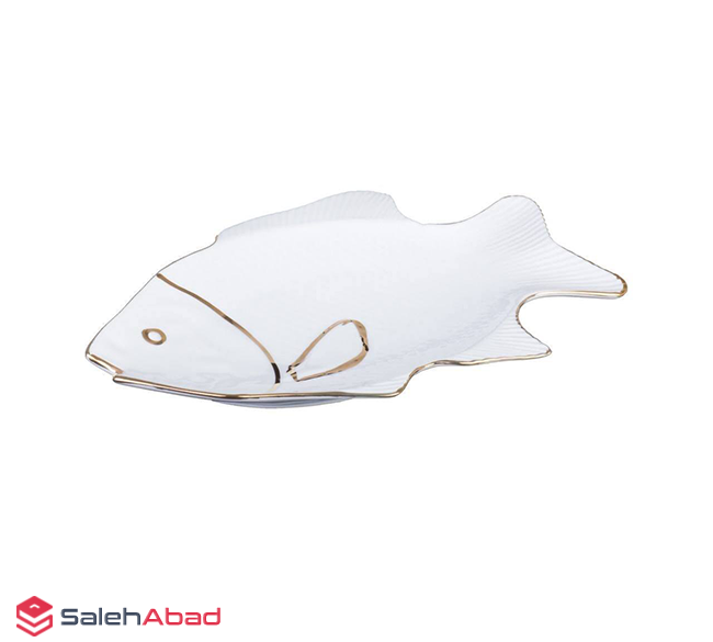 فروش عمده دیس چینی مقصود طرح ماهی لب طلا