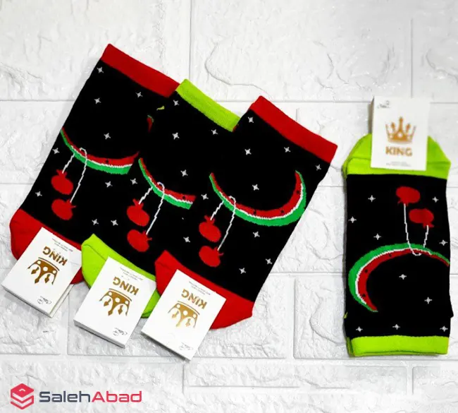 فروش عمده جوراب مچی زنانه طرح یلدایی