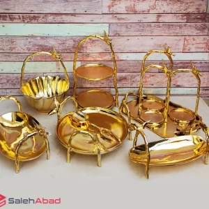 فروش عمده ظروف پذیرایی آلومینیومی طرح پروانه