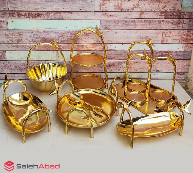 فروش عمده ظروف پذیرایی آلومینیومی طرح پروانه
