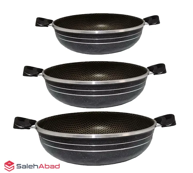 فروش عمده تابه گرانیت زنبوری دو دسته