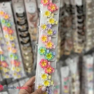 فروش عمده گیره مو جفتی انبری مدل گلدار