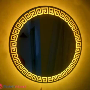 فروش عمده آینه بک لایت گرد طرح ورساچه
