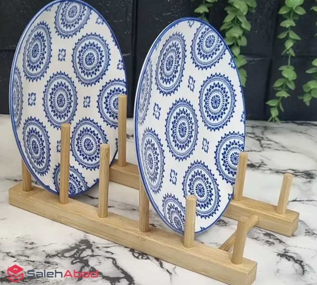 فروش عمده پایه نگهدارنده بشقاب چوبی رومیزی