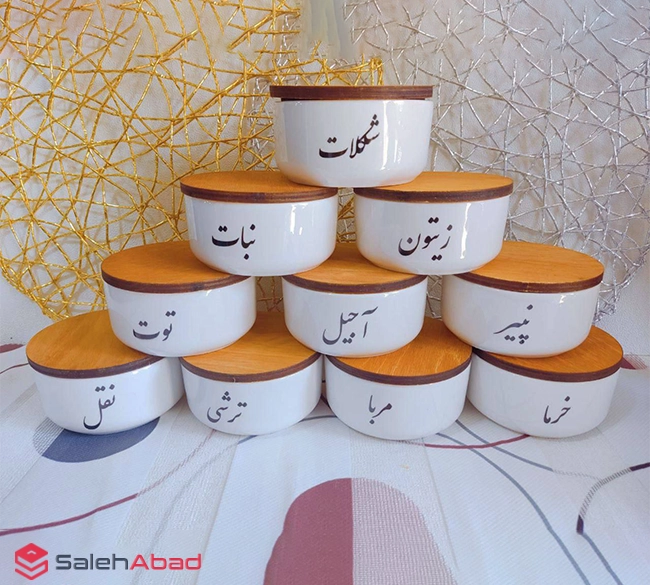 فروش عمده بانکه کوکی سرامیکی درب چوبی
