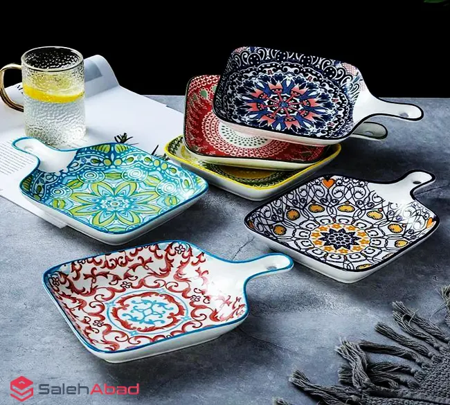 فروش عمده ظرف سرو مدل تابه مربعی تک دسته
