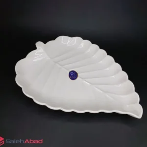 فروش عمده دیس سرامیکی سفید طرح برگ