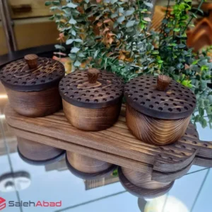فروش عمده جا ادویه طرح بلوط استند دار