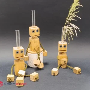 فروش عمده گلدان عروسکی چوبی