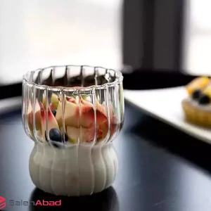 فروش عمده ليوان پیرکس بدون دسته مدل کدو