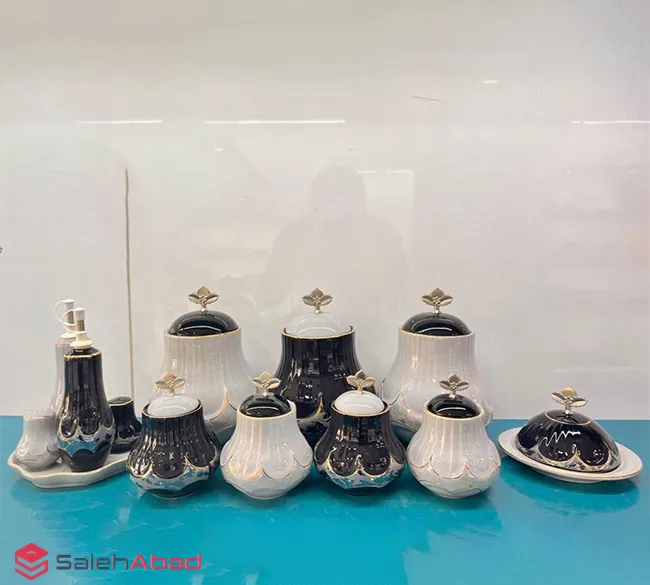 فروش عمده پاسماوری 14 پارچه چینی دو رنگ