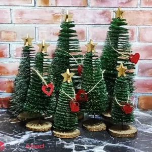 فروش عمده درخت کریسمس رومیزی پایه چوبی