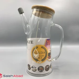 فروش عمده روغن ریز پیرکس درب بامبو مدل کج