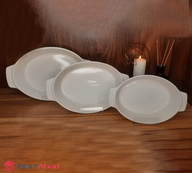 فروش عمده ست تابه مرغ خوری بیضی 3 عددی