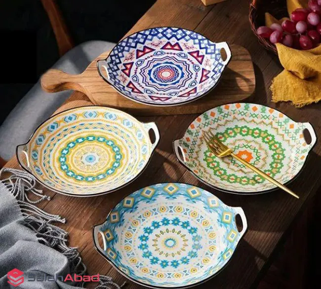 فروش عمده دیس پذیرایی دسته دار طرح سنتی