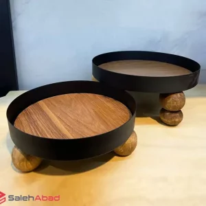 فروش عمده رایزر فلزی مشکی پایه چوبی