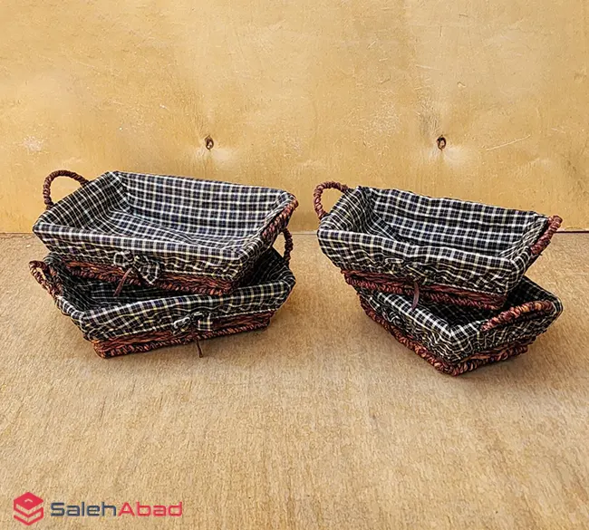 فروش عمده سبد سبزی و نان حصیری دسته دار
