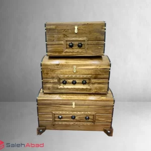 فروش عمده صندوقچه چوبی طرح قدیمی 3 سایز