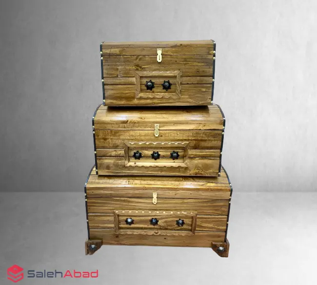 فروش عمده صندوقچه چوبی طرح قدیمی 3 سایز
