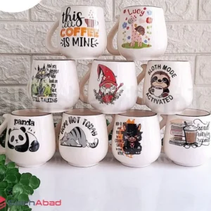 فروش عمده ماگ سرامیکی سفید طرح دار