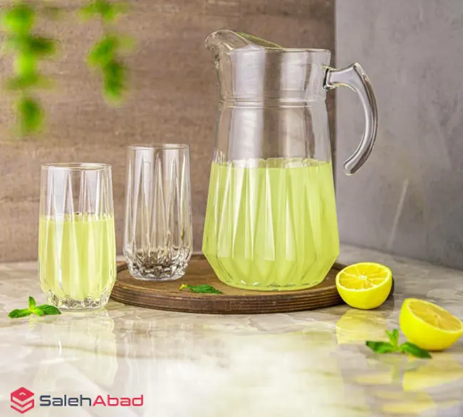 فروش عمده ست پارچ و لیوان بلور ساکورا