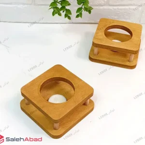فروش عمده وارمر قوری چوبی مدل مربع
