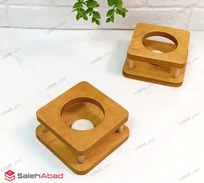 فروش عمده وارمر قوری چوبی مدل مربع