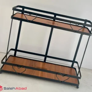 فروش عمده استند دو طبقه فلزی با کفه چوبی