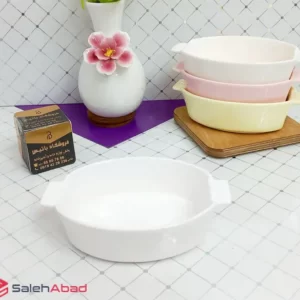 فروش عمده تابه بیضی سرامیکی رنگی
